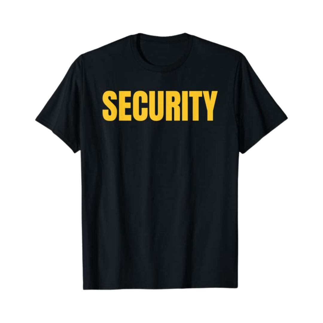 Pudala Security Yellow Letters Short Sleeve