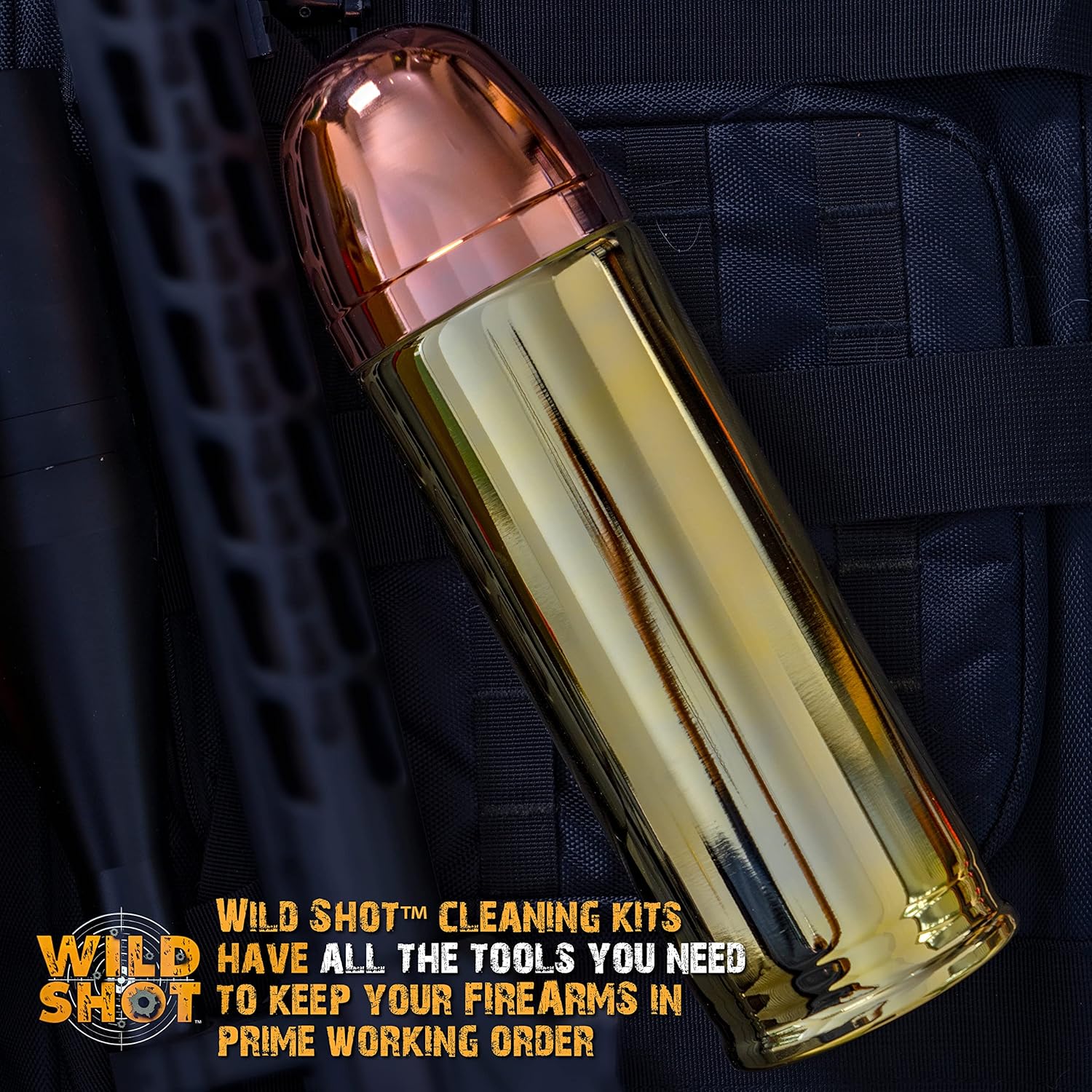Wild Shot Deluxe Gun Cleaning Kit in Registered Trademarked Bullet-Shaped Case