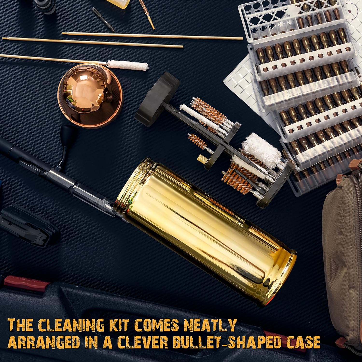 Wild Shot Deluxe Gun Cleaning Kit in Registered Trademarked Bullet-Shaped Case
